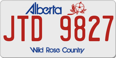 AB license plate JTD9827