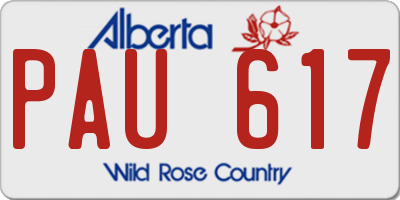 AB license plate PAU617