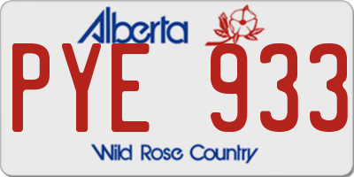 AB license plate PYE933