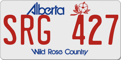 AB license plate SRG427