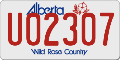 AB license plate U02307