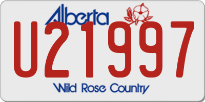 AB license plate U21997