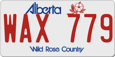 AB license plate WAX779