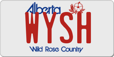 AB license plate WYSH