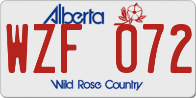 AB license plate WZF072