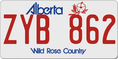 AB license plate ZYB862