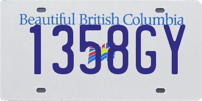 BC license plate 1358GY
