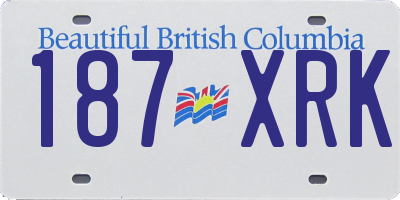 BC license plate 187XRK