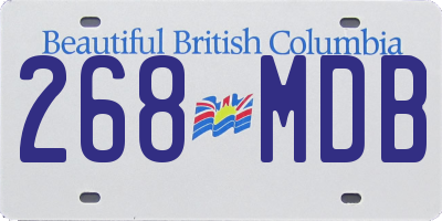 BC license plate 268MDB