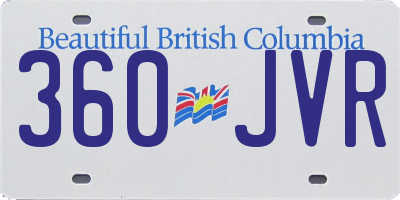 BC license plate 360JVR