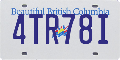 BC license plate 4TR78I