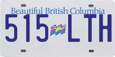BC license plate 515LTH