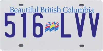 BC license plate 516LVV