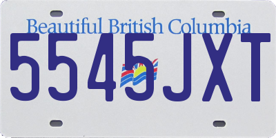BC license plate 5545JXT