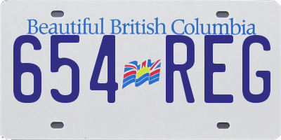 BC license plate 654REG