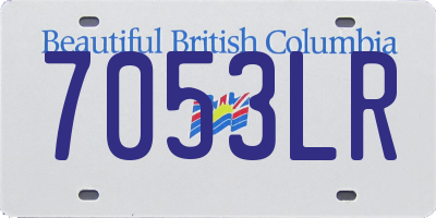 BC license plate 7053LR