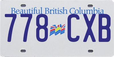 BC license plate 778CXB