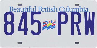 BC license plate 845PRW