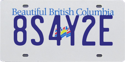 BC license plate 8S4Y2E