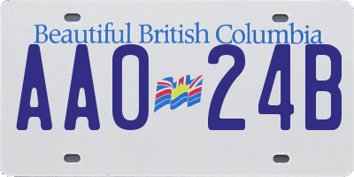 BC license plate AA024B
