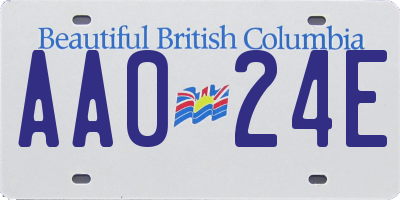 BC license plate AA024E