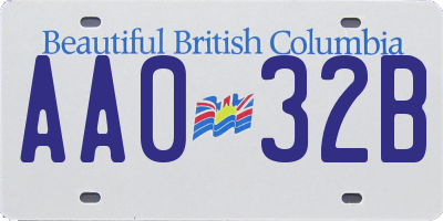 BC license plate AA032B