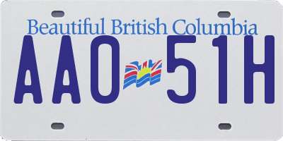 BC license plate AA051H