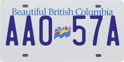 BC license plate AA057A