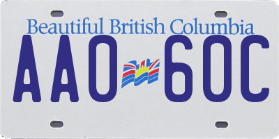 BC license plate AA060C