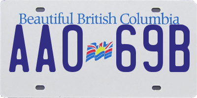BC license plate AA069B