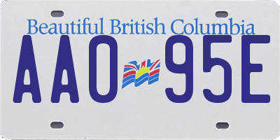 BC license plate AA095E