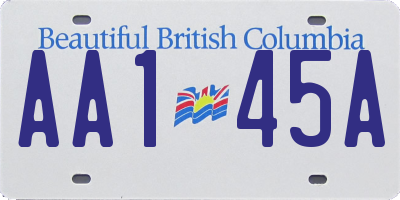 BC license plate AA145A