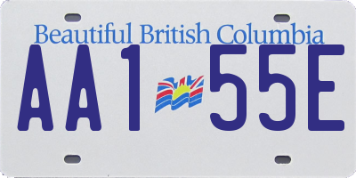 BC license plate AA155E