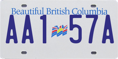 BC license plate AA157A