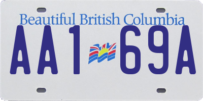 BC license plate AA169A