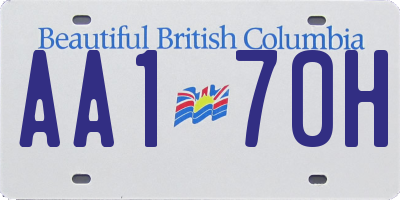 BC license plate AA170H