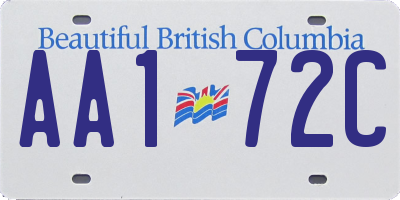 BC license plate AA172C