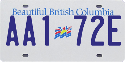 BC license plate AA172E
