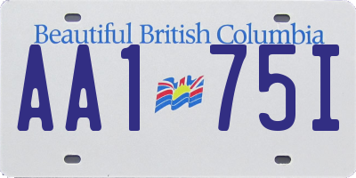 BC license plate AA175I