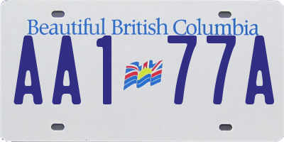 BC license plate AA177A
