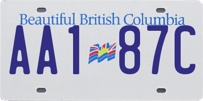 BC license plate AA187C