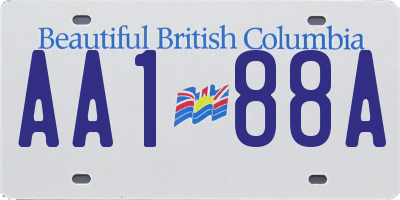 BC license plate AA188A
