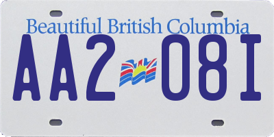 BC license plate AA208I