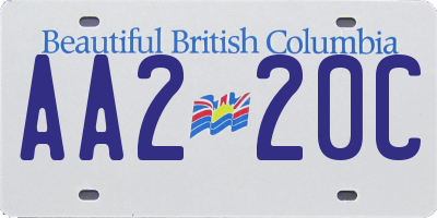 BC license plate AA220C