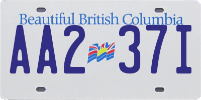 BC license plate AA237I