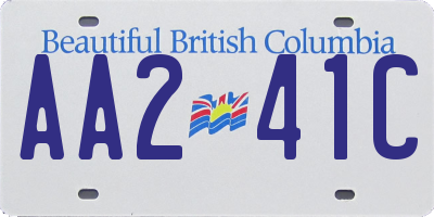 BC license plate AA241C
