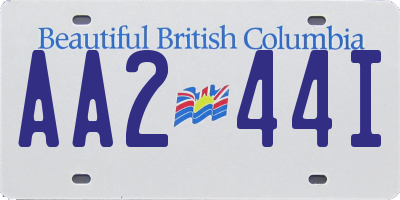 BC license plate AA244I