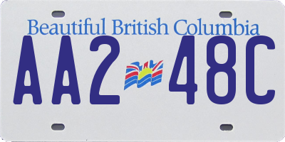 BC license plate AA248C
