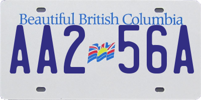 BC license plate AA256A
