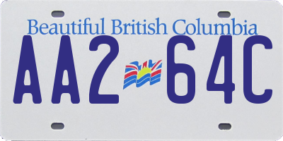 BC license plate AA264C